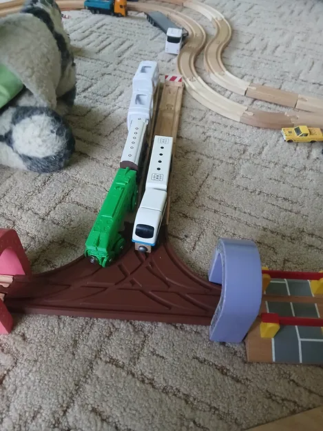 Wood railway T double Switch – Chuyển hướng đôi chữ T cho ray gỗ - Image 1