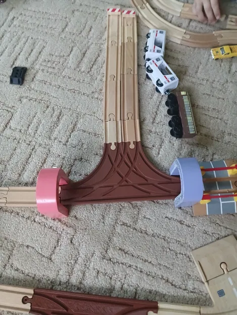 Wood railway T double Switch – Chuyển hướng đôi chữ T cho ray gỗ - Image 2