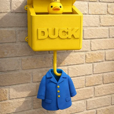 Móc treo áo khoác hình vịt (Duck coat rack)