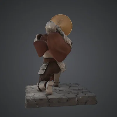 Kỵ Sĩ Trung Cổ Thổi Kèn Chiến – Miniature Sứ Giả Bọc Giáp