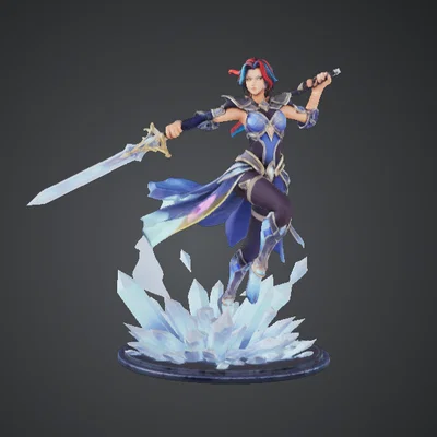 Ice Blade Warrior – Nữ Kỵ Sĩ Băng năng động với đế tinh thể