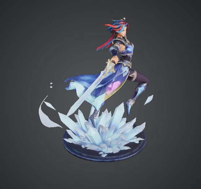 Ice Blade Warrior – Nữ Kỵ Sĩ Băng năng động với đế tinh thể - Image 2