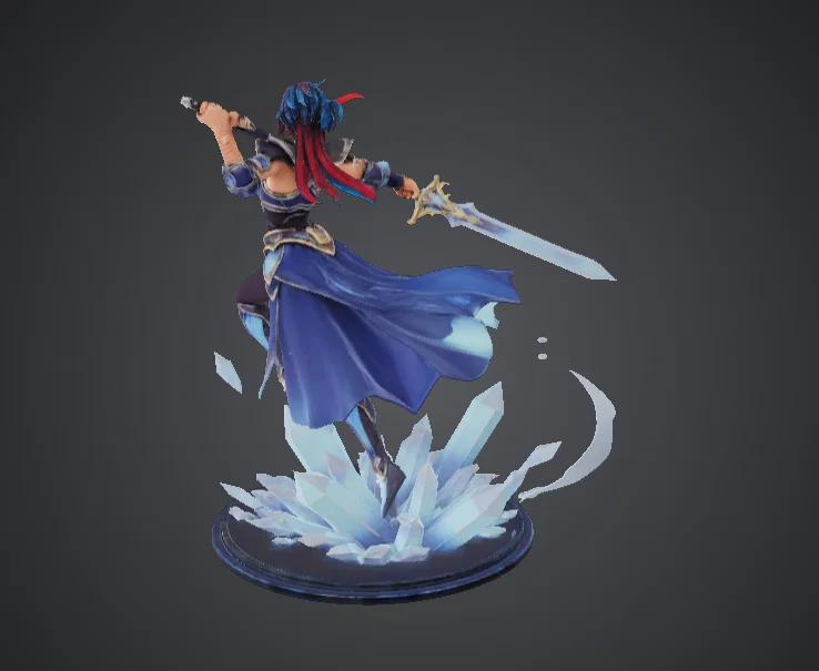 Ice Blade Warrior – Nữ Kỵ Sĩ Băng năng động với đế tinh thể - Image 3