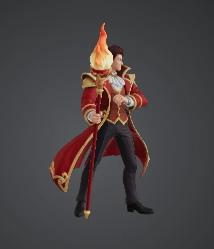 Pháp Sư Lửa Hoàng Gia cầm Trượng Bốc Lửa – Kẻ Thi Triển Arcane Cao Quý - Image 2