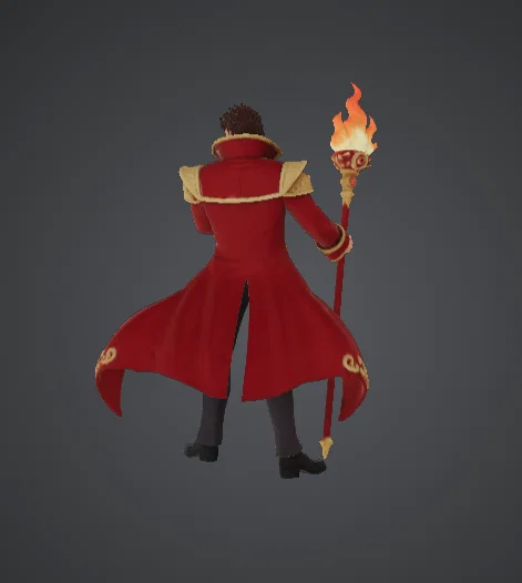 Pháp Sư Lửa Hoàng Gia cầm Trượng Bốc Lửa – Kẻ Thi Triển Arcane Cao Quý - Image 3