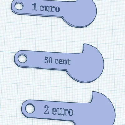 Đồng xu xe đẩy mua sắm tháo rời