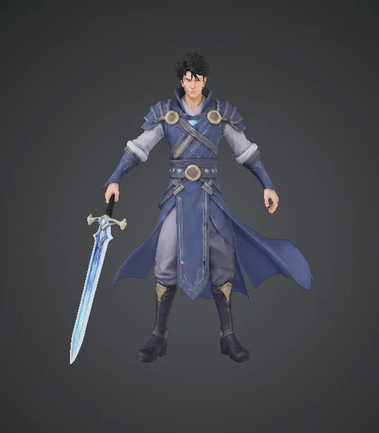 Anh hùng Kiếm Sĩ Huyền Thuật – Chiến binh áo xanh, kiếm phát sáng - Image 1