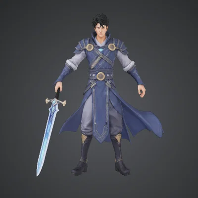 Anh hùng Kiếm Sĩ Huyền Thuật – Chiến binh áo xanh, kiếm phát sáng