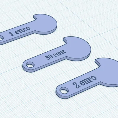 Đồng xu xe đẩy mua sắm tháo rời