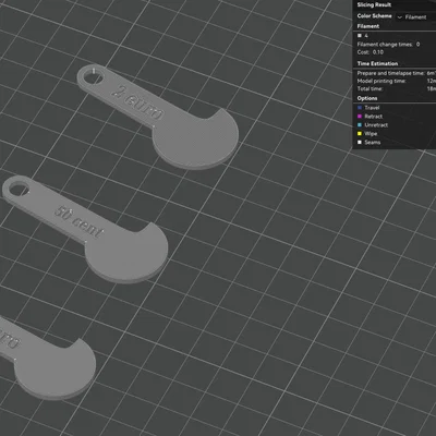 Đồng xu xe đẩy mua sắm tháo rời