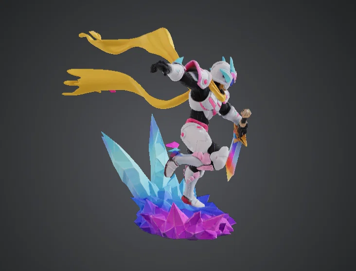 Prismatic Crystal Knight – Hiệp Sĩ Tinh Thể, Kiếm Cầu Vồng trên Bệ Pha Lê - Image 2