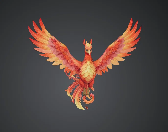 Phượng Hoàng Hùng Vĩ – Chim Lửa Dang Rộng Đôi Cánh - Image 2