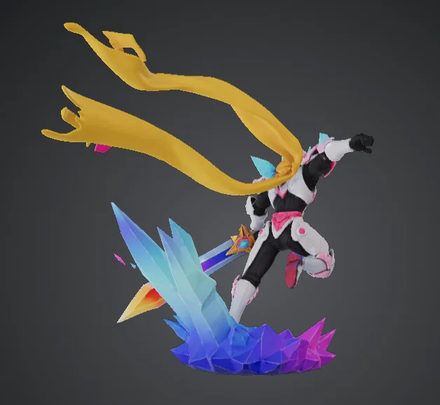 Prismatic Crystal Knight – Hiệp Sĩ Tinh Thể, Kiếm Cầu Vồng trên Bệ Pha Lê - Image 3