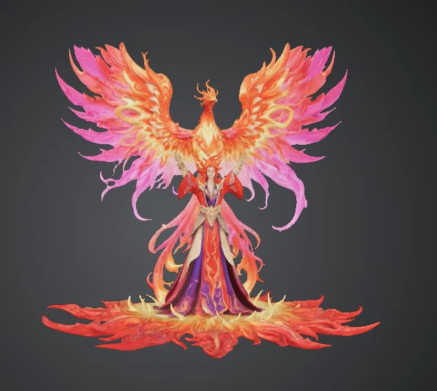 Nữ Thần Phượng Hoàng Lửa – Pháp Sư Hỏa Diệm Có Cánh (Centrepiece) - Image 1