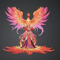 Nữ Thần Phượng Hoàng Lửa – Pháp Sư Hỏa Diệm Có Cánh (Centrepiece) - Thumbnail 1