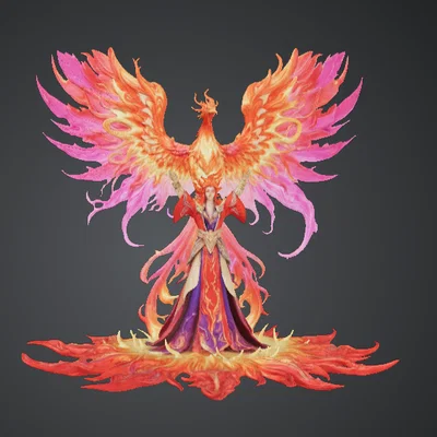 Nữ Thần Phượng Hoàng Lửa – Pháp Sư Hỏa Diệm Có Cánh (Centrepiece)