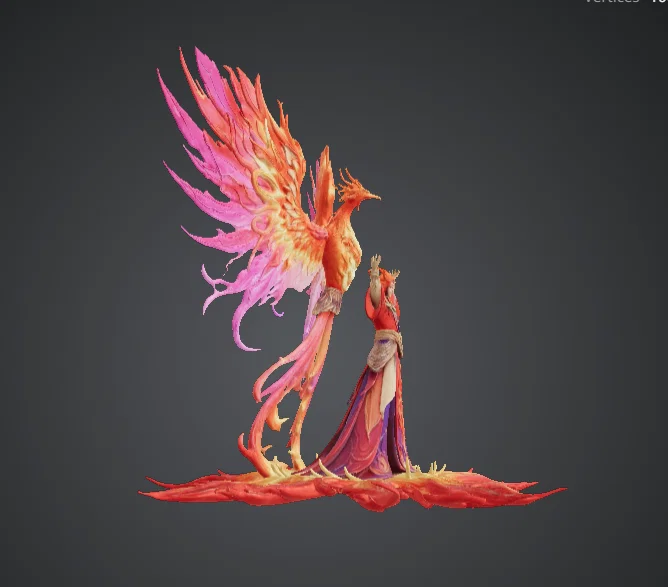 Nữ Thần Phượng Hoàng Lửa – Pháp Sư Hỏa Diệm Có Cánh (Centrepiece) - Image 2