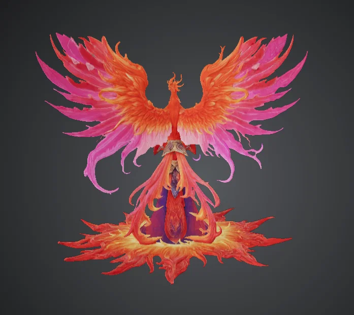 Nữ Thần Phượng Hoàng Lửa – Pháp Sư Hỏa Diệm Có Cánh (Centrepiece) - Image 3