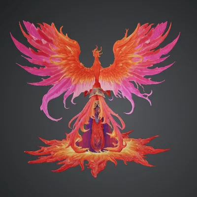 Nữ Thần Phượng Hoàng Lửa – Pháp Sư Hỏa Diệm Có Cánh (Centrepiece)