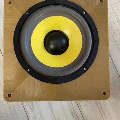 Thùng loa woofer 6" (6" woofer case) thiết kế bằng Gemini & OpenScad