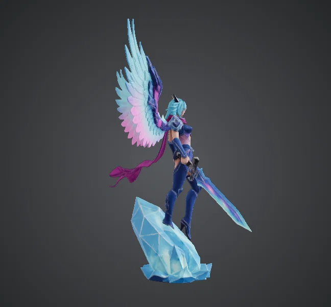 Celestial Crystal Valkyrie – Nữ chiến binh thiên thần có cánh & kiếm lăng kính - Image 2