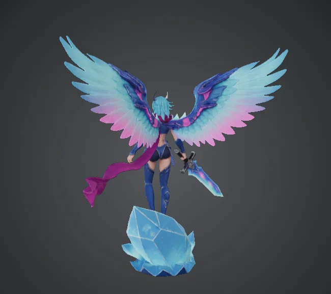 Celestial Crystal Valkyrie – Nữ chiến binh thiên thần có cánh & kiếm lăng kính - Image 3