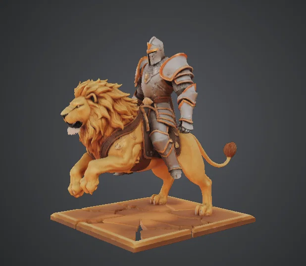 Paladin Kỵ Sư – Kỵ Sĩ Bọc Giáp Cưỡi Chiến Sư (Lion Rider Paladin) - Image 2