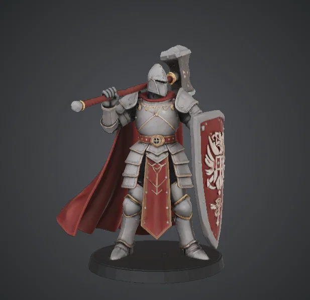 Warhammer Paladin Knight – Hiệp Sĩ Hộ Vệ Giáp Trụ với Khiên Huy Hiệu - Image 1