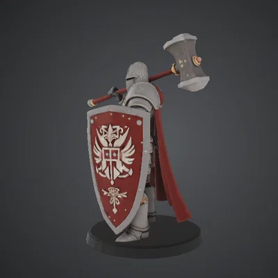 Warhammer Paladin Knight – Hiệp Sĩ Hộ Vệ Giáp Trụ với Khiên Huy Hiệu