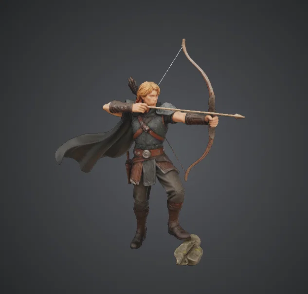 Cung Thủ Ranger Giả Tưởng – Thợ Săn Longbow Áo Choàng Bay - Image 1