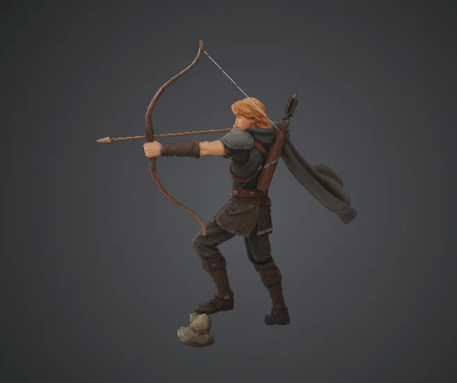 Cung Thủ Ranger Giả Tưởng – Thợ Săn Longbow Áo Choàng Bay - Image 2