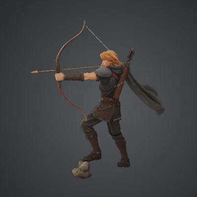 Cung Thủ Ranger Giả Tưởng – Thợ Săn Longbow Áo Choàng Bay