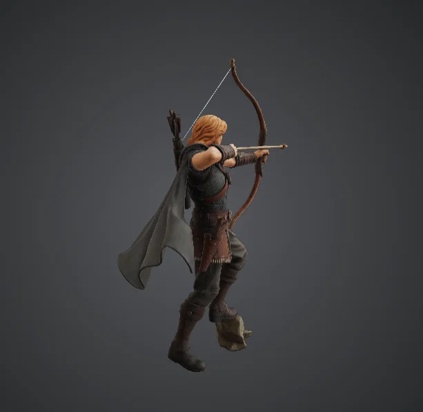 Cung Thủ Ranger Giả Tưởng – Thợ Săn Longbow Áo Choàng Bay - Image 3