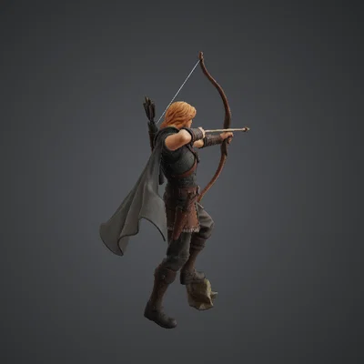 Cung Thủ Ranger Giả Tưởng – Thợ Săn Longbow Áo Choàng Bay