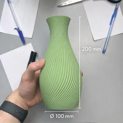 Helixa – Bình hoa xoắn ốc hiện đại (3D Printable 3MF)