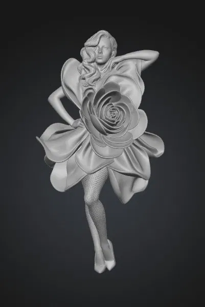 Đầm Crimson Rose Dress - Image 1