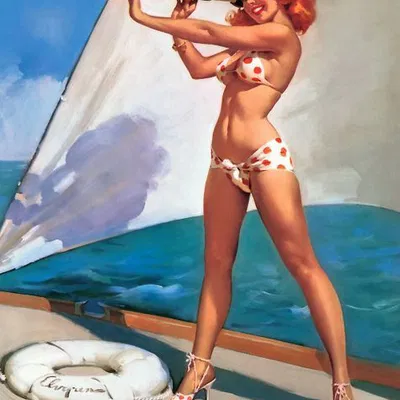 Cô Gác Cổng Trên Bàn (Pin-Up) – Lookout in the Desk Pin-Up