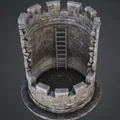 Tháp Canh Đá Trung Cổ Dạng Tháp Tròn – Địa Hình Tường Thành Lâu Đài - Thumbnail 2