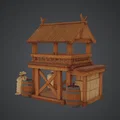 Quầy Chợ Gỗ Trung Cổ – Lán Lưu Trữ Gỗ Timber (Terrain) - Thumbnail 2