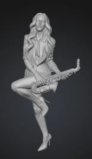 Sax in White - Image 1