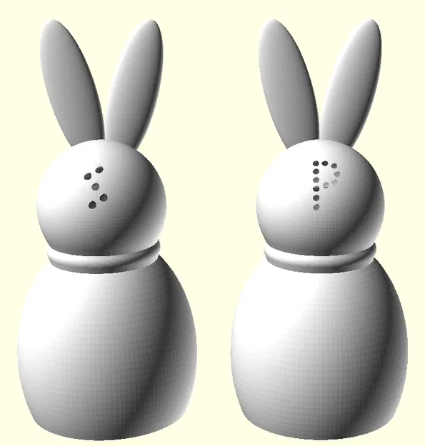 Thỏ Phục Sinh rắc Muối & Tiêu (Easter Bunny Salt and Pepper Shakers) - Image 2