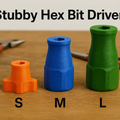 Stubby Hex Bit Driver 1/4 inch – S / M / L (Bộ tay vặn đầu lục giác)