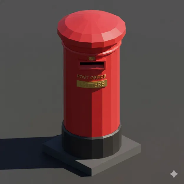 Hộp thư Low Poly (Cổ điển) - Image 1