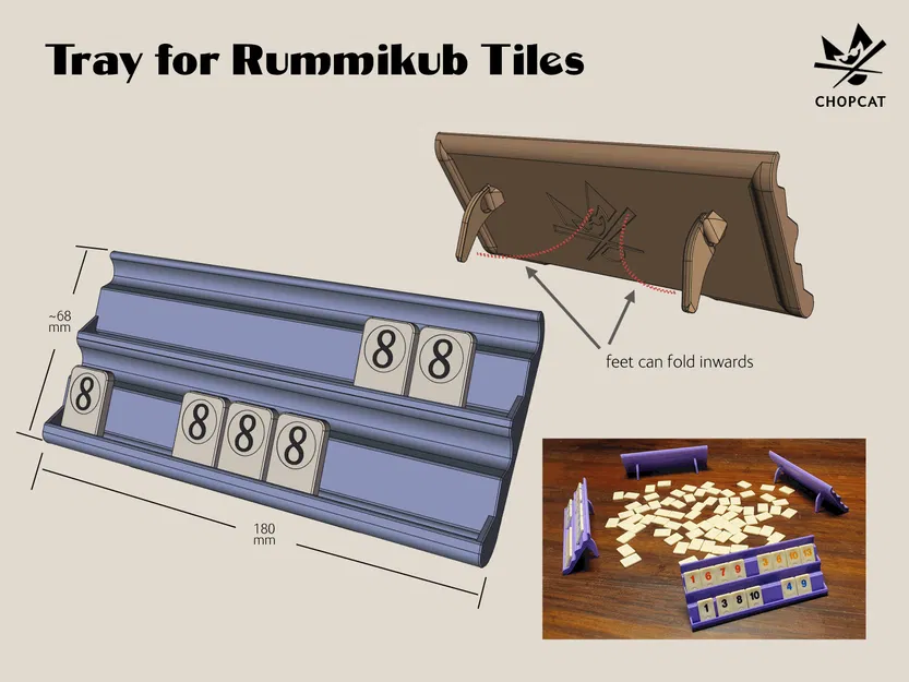 Khay đựng quân Rummikub (Tray for Rummikub Tiles) - Image 1