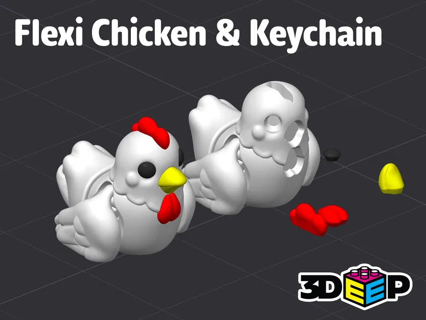 Gà Flexi & Móc khóa – Không cần supports - Image 1