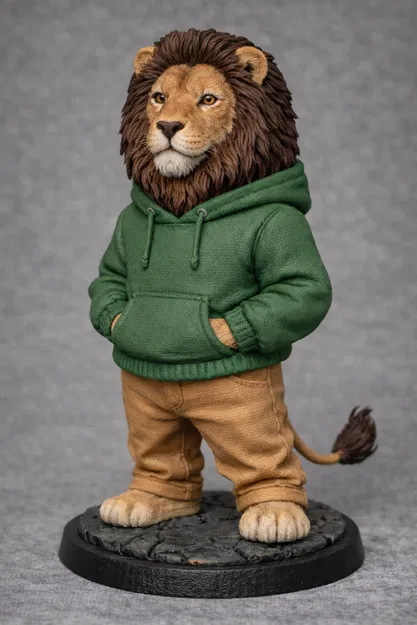 Urban Lion – Sư tử streetwear mặc hoodie - Image 1