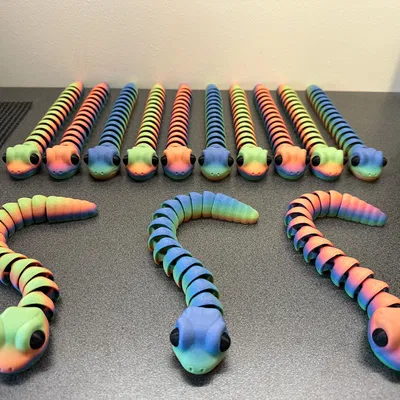 Rắn Con Dẻo (Flexi Baby Snake) - Print in place - No Supports