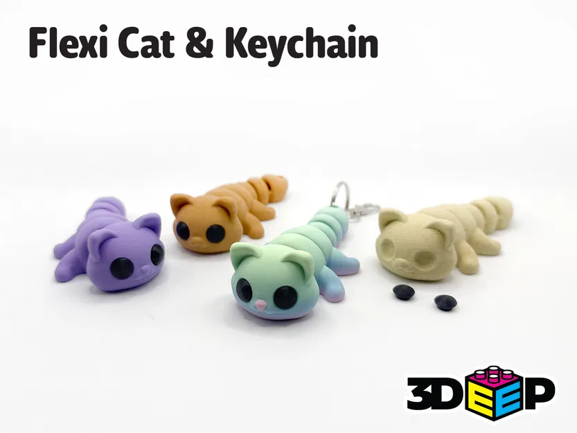 Mèo Flexi & Móc khóa (Keychain) – Không cần Supports - Image 1