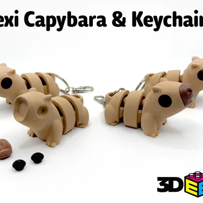 Capybara dẻo & móc khóa – Không cần supports