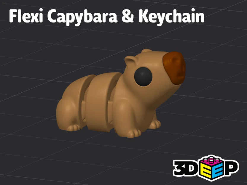 Capybara dẻo & móc khóa – Không cần supports - Image 2